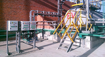 Система автоматизации и резервуары для хранения сольвента
